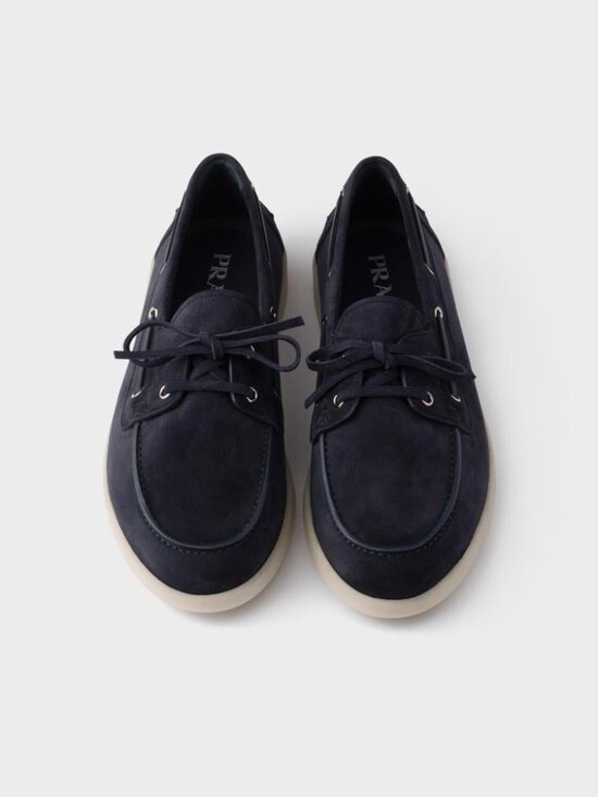 Prada Suede Lace Up Loafers UK 8 Men - Picture 4 of 5